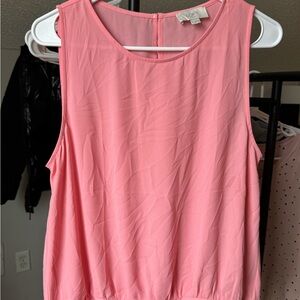 LOFT Blush Pink Sleeveless Blouse
